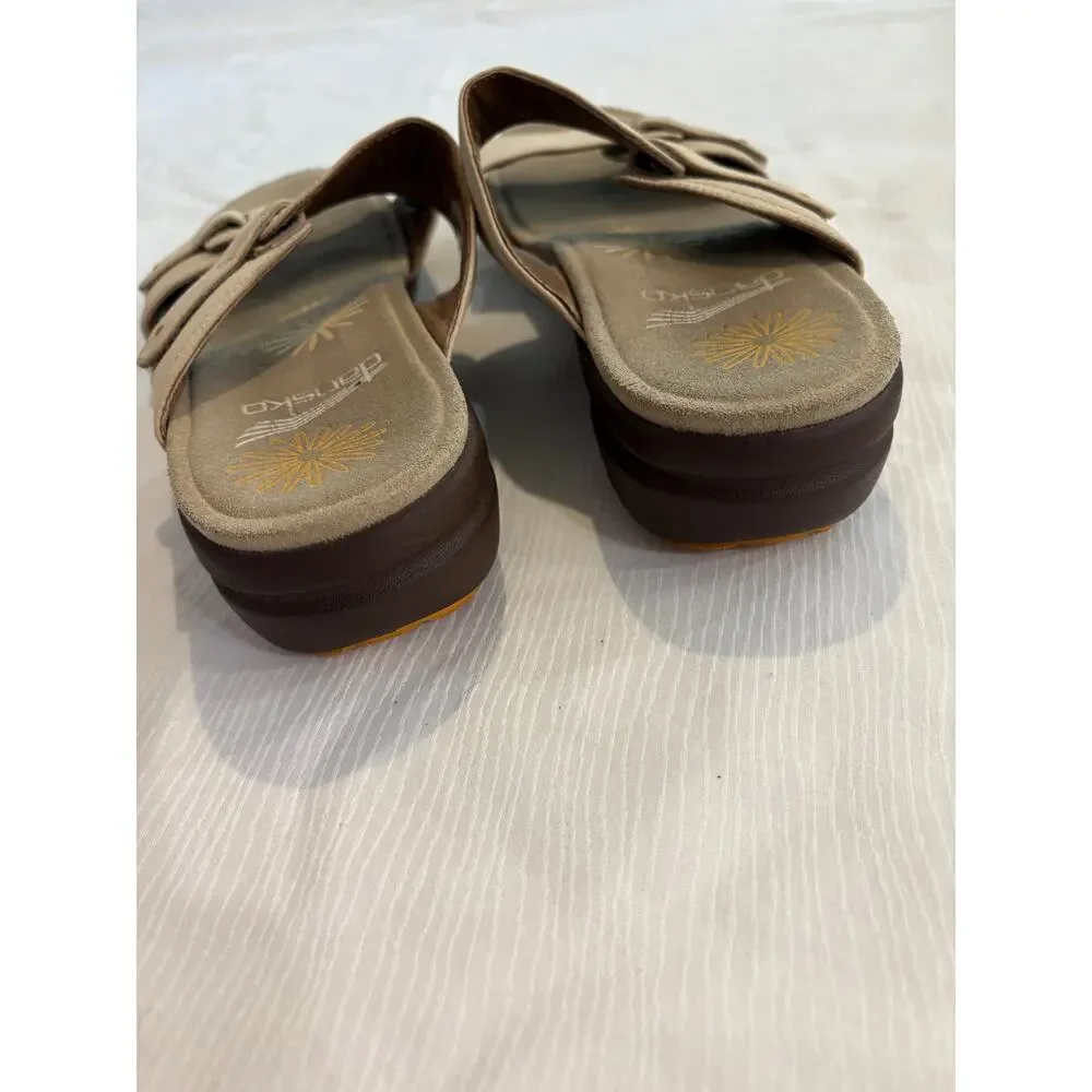 Dansko Isabel Tan Leather Adjustable ortho comfort Slide Sandals Womens 39 8.5-9 - Picture 12 of 12